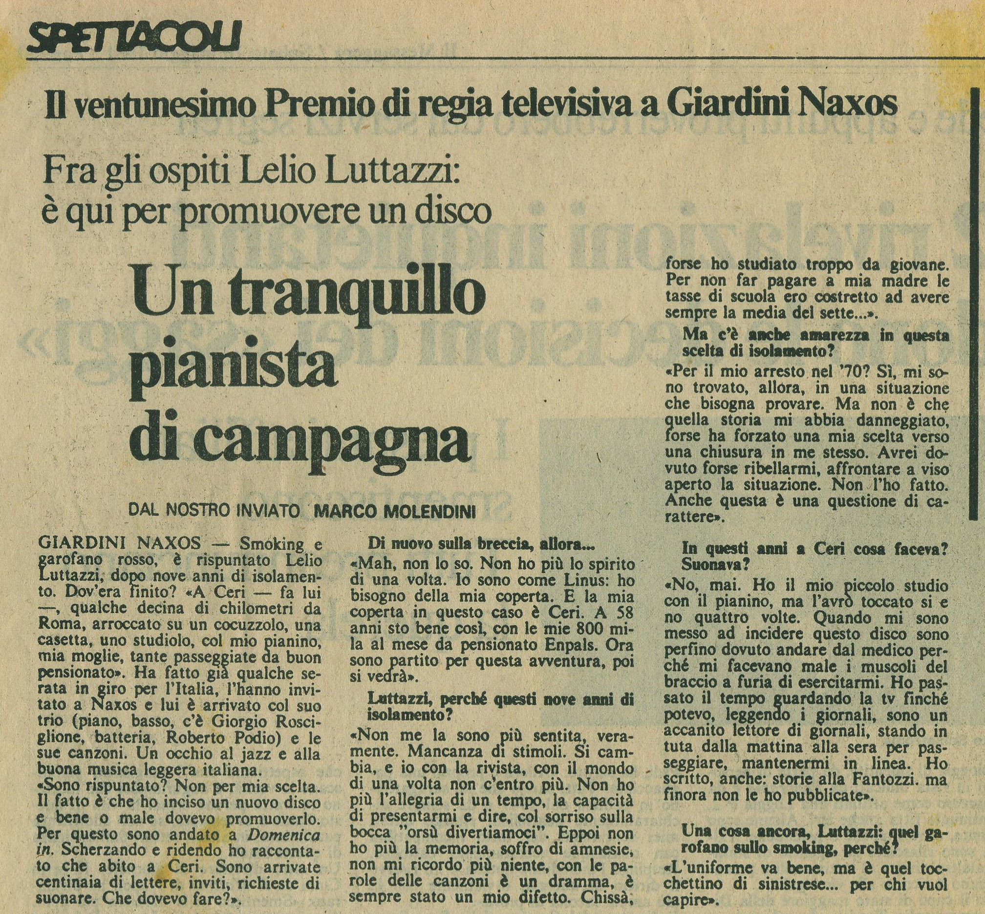 Rassegna Stampa - Lelio Luttazzi Official Website